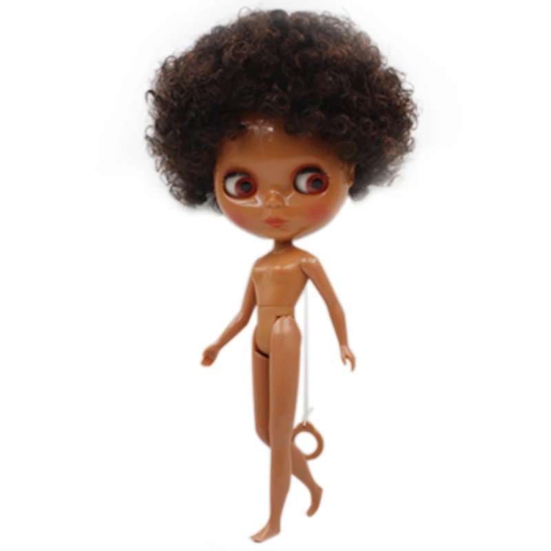 

Blyth BJD doll, Blyth Doll Nude Customized Coffee Muscle Dolls Can Changed Makeup and Dress DIY, 12 Inch Ball Jointed Dolls 06