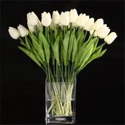 20 штук Тюльпан Цветок Латекс Настоящее сенсорный для свадьбы декора цветок Best качество kc451