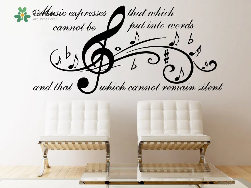 

YOYOYU Wall Decal Music Vinyl Art Room Decor Sticker Quote Music Expresses Removeable DIY Home Mural Poster YO443