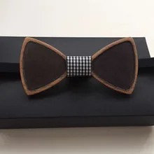 Свадебный галстук наборы для ухода за кожей деревянный галстук-бабочка для мужчин Классический Галстук-бабочка из древесины творческий ручной работы бабочка дерево