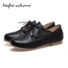 Осенние женские туфли-оксфорды; балетки на плоской подошве; женская обувь из искусственной кожи; женская обувь; лоферы на шнуровке; белые туфли; размеры 34-43