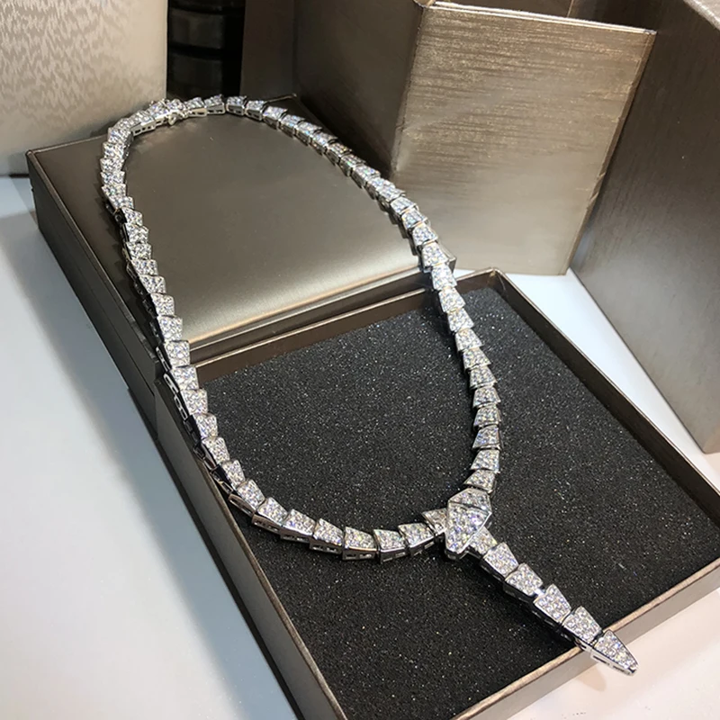 

Top Brand Pure 925 Sterling Silver Jewelry For Women Snake Pendants Thick Necklace Luxcy Necklace Fine Custom Jewelry Neckalce