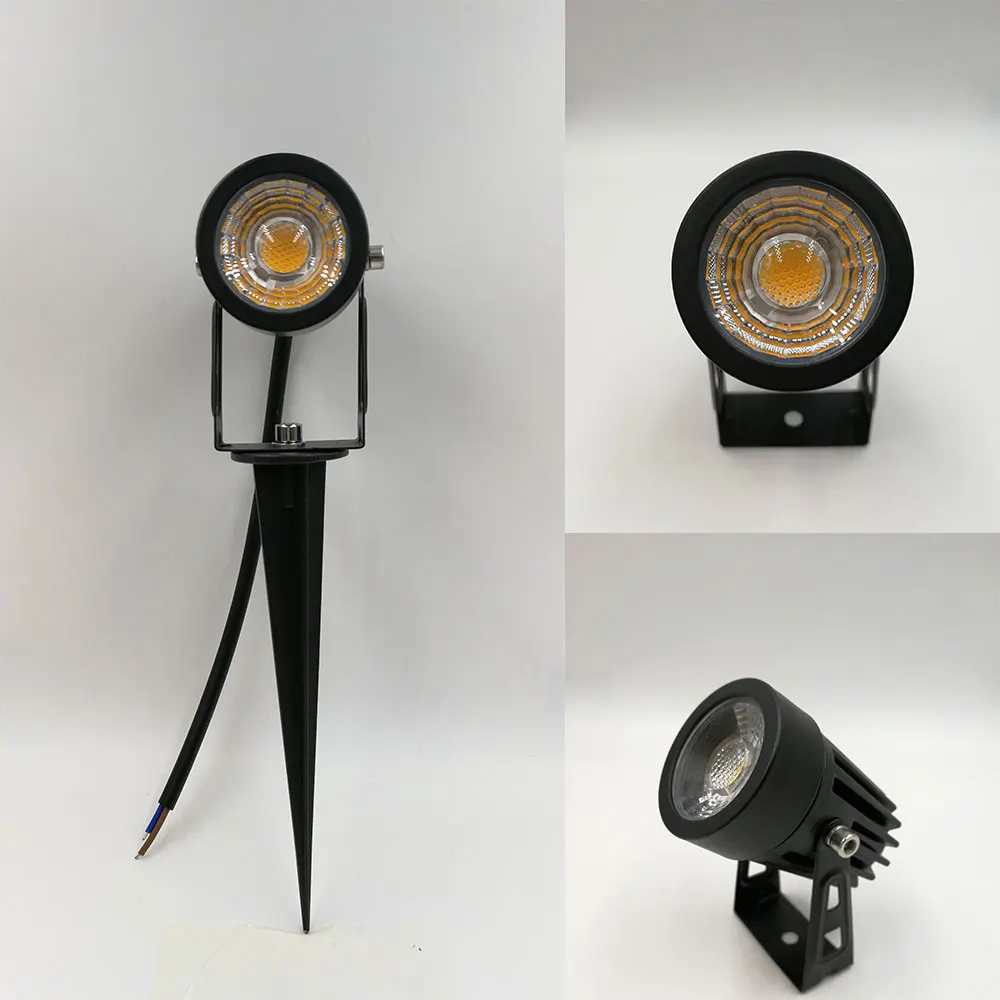 

New design Outdoor spotlight COB 3W 5W led spotlight 12v 110v 220V led spike spotlight bulb for garden lighting