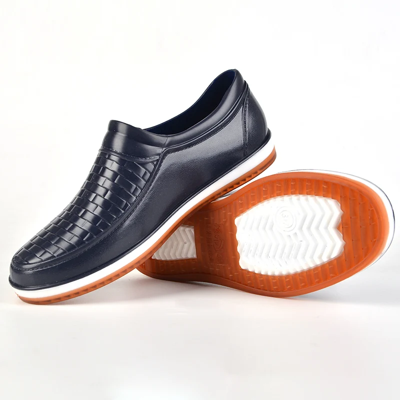 SWYIVY Rainboots Man Low Cut 2018 Summer Male Plastic Waterproof Casual Shoes Anti Slip Solid Color Mens Rubber Rainboots Flats