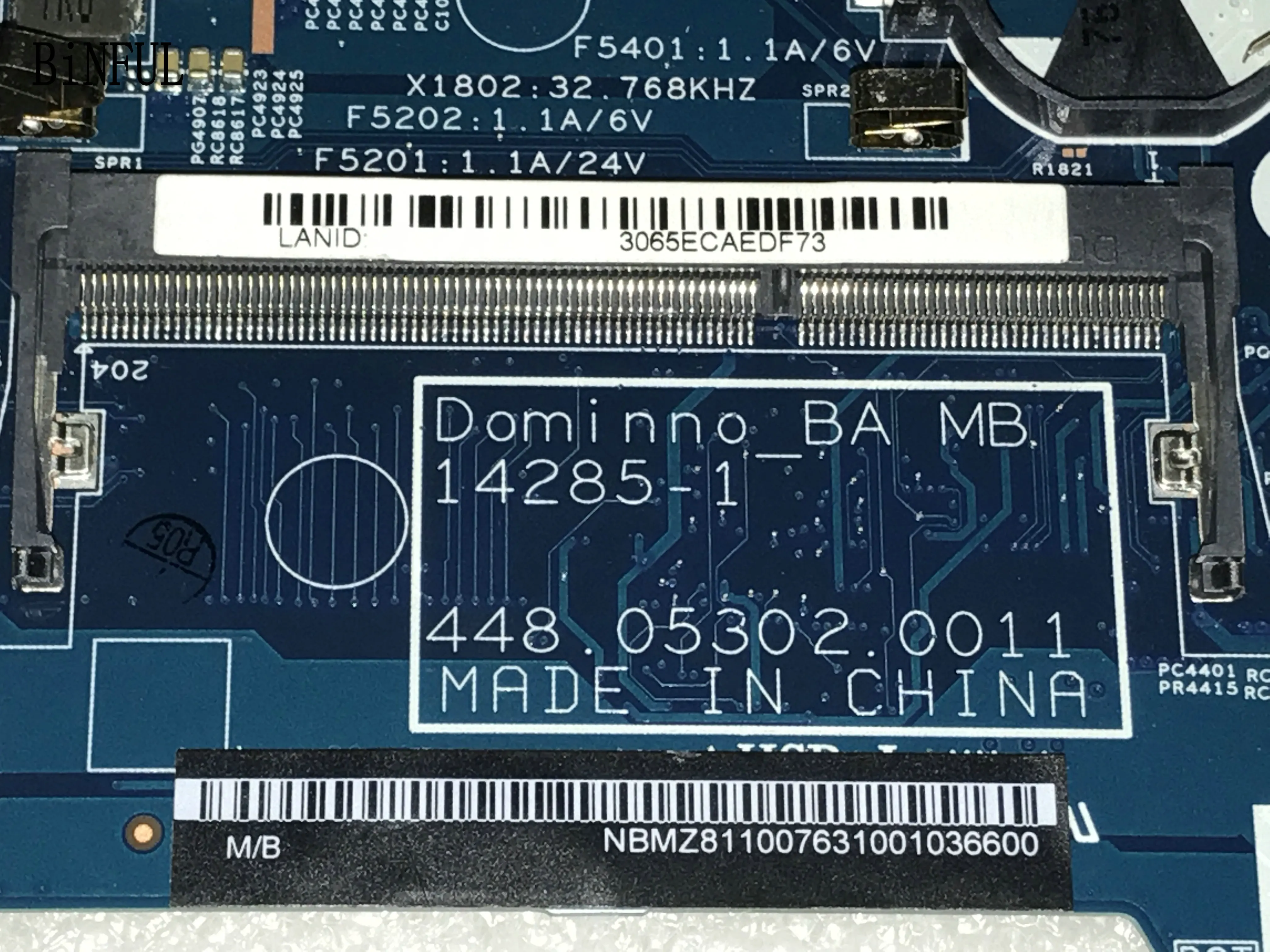 

Быстрая доставка, в наличии, материнская плата для ноутбука ACER, модель 14285-1, 448.05302.0011, модель N3060