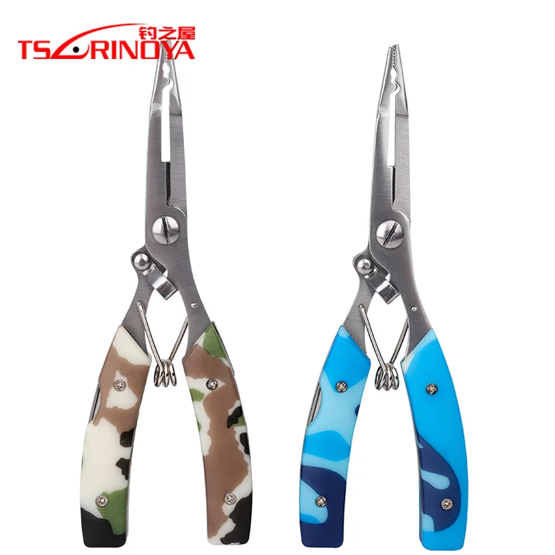 Alicate de Pesca Especial para Anel Tsurinoya Multifunções Aço Inoxidável Duplo Linha Cortador Ferramenta Pesca Alicate 160mm – 120g