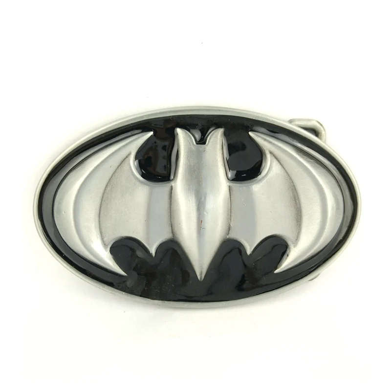 Distressed Batman Oval Metal Belt Buckle 