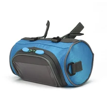 PROMEND Водонепроницаемая велосипедная сумка для телефона с сенсорным экраном, Большая вместительная велосипедная передняя корзина, прочная трубчатая сумка на руль для спорта на открытом воздухе