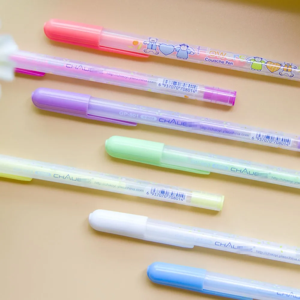 7ピース セット蛍光ペン黒紙蛍光塗料オフィススクール用品ペン鉛筆ライティングマーカー蛍光 Markers Highlighters Highlighter Penpen Highlighters Aliexpress