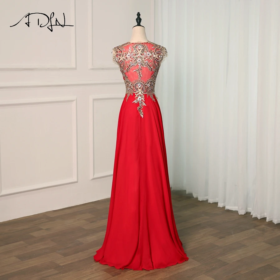 ADLN роскошное вечернее платье с v образным вырезом robe de soiree золотые вечерние