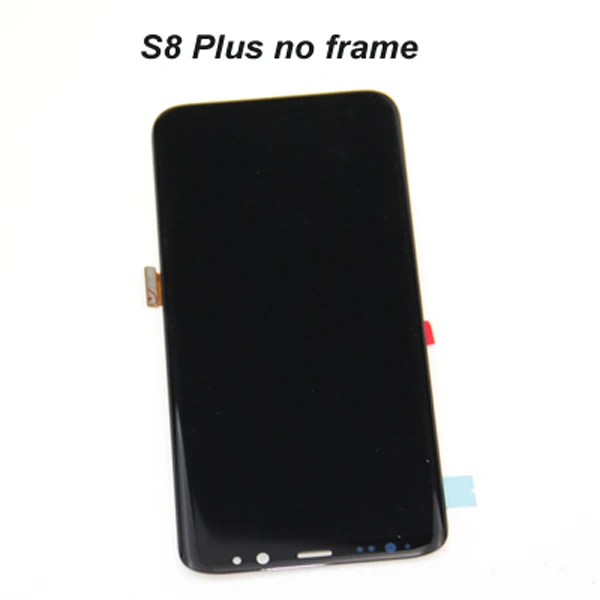 ЖК для SAMSUNG Galaxy S8 дисплей S8 Plus G950 G950F G955 G955F кодирующий преобразователь сенсорного экрана в сборе с рамкой - Цвет: S8 plus no frame