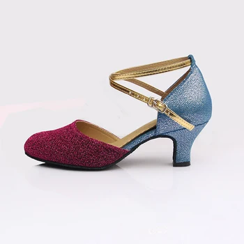 

Women Latin Dance Shoes Salsa Ballroom Shoes Female Modern Tango Shoes Social Party Dance Shoes Heel 3.5/5cm 1638