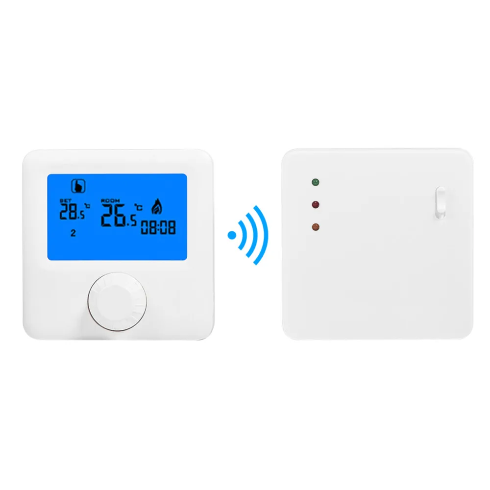 Lcd Wireless Digital Thermostat Rf Heating Programmable Thermostat Temperature Controller For