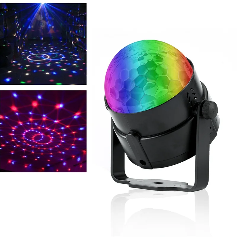 RGB LED Party Lights With Remote Control Crystal Disco Ball Strobe