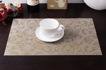 

6pcs Placemats atmospheric covered mattress, Waterproof Mattress PVC, high-end hotel table mattress table mats for dining table
