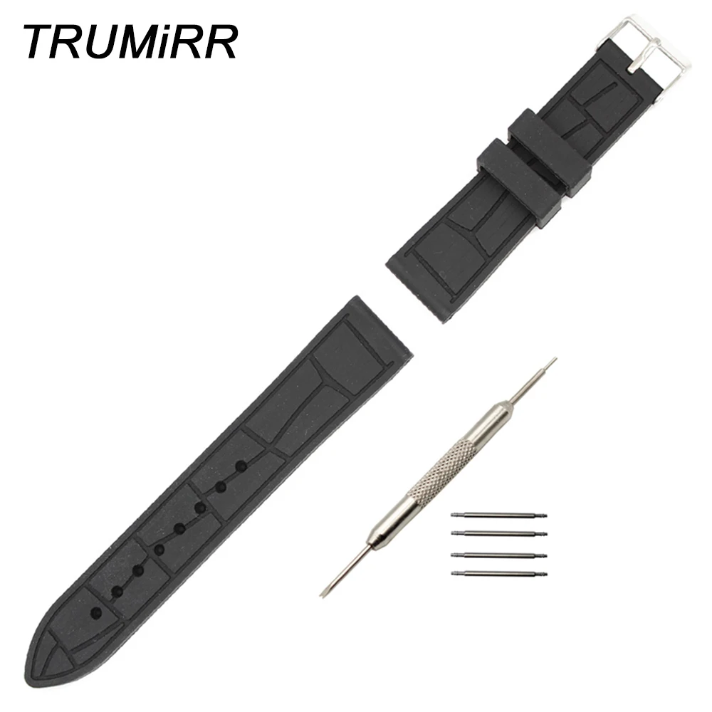 

22mm Silicone Rubber Watchband + Tool for Pebble Time / Pebble Time Steel Smart Watch Band Replacement Strap Wrist Belt Bracelet