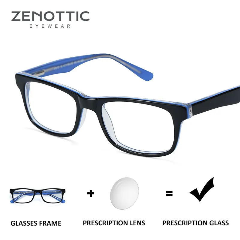 

ZENOTTIC Boys Prescription Glasses Anti Blue Ray Progress Prescription Lens Fashion Acetate Glasses Frame Eyewear Glasses BT8020