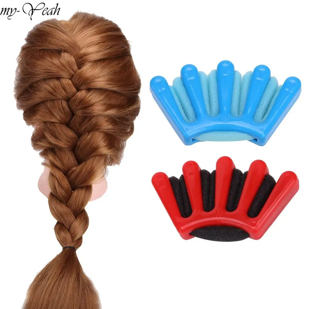 

2 Colors Lady French Hair Braiding Tool Weave Braid Roller Hair Twist Styling Bun Maker DIY Hair Band Accessories