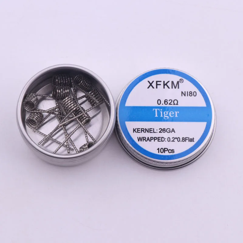 XFKM NI80 Alien Clapton катушка плоская скрученная сплавленная Quad Tiger нагревательная