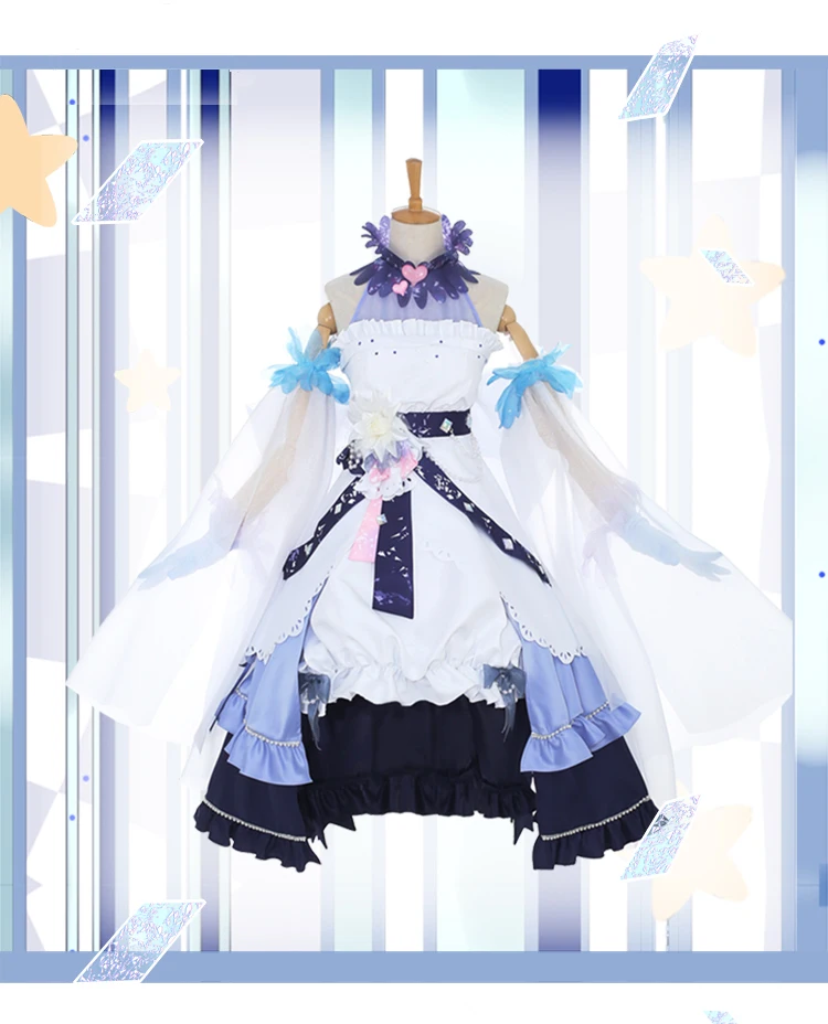 [VOORRAAD] 2018 Anime Cardcaptor Sakura Sneeuw Sakura Lolita Party Jurk + mouwen + handschoenen + strik + hoofddeksels voor Halloween Gratis Verzending.