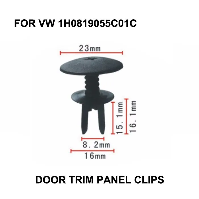 

OE#1H0819055C01C 10x Fastener Clip For VW Mk3 III Golf Jetta Passat A3 Vento Skoda Octavia Rain Tray Trim Plastic rivet