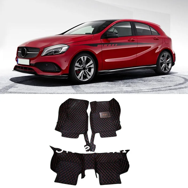 Для Mercedes Benz A Class 2012 2013 2014 2015 2016 W176 интерьерные черные кожаные коврики и ковры |