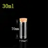 50 pcs 30x70 mm 30ml Flat Bottom Glass Tube Bottles With Corks Wishing Stars Decorative Vials Empty Scented Tea Little Jars 2