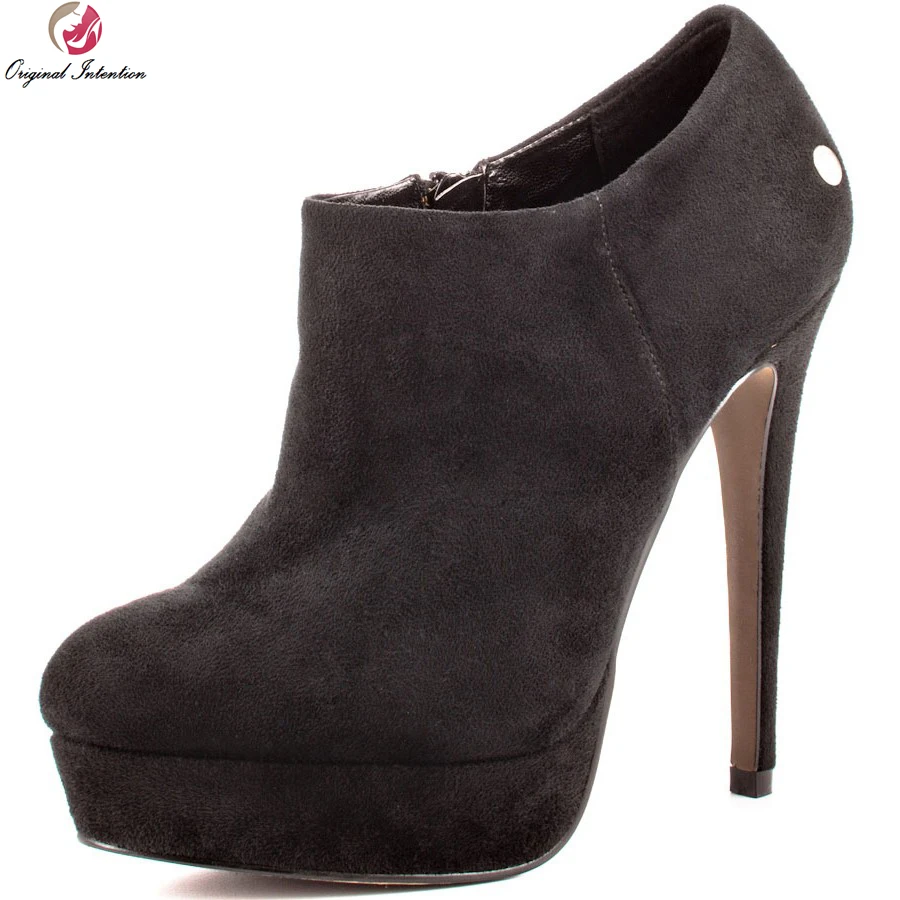 black ankle boots thin heel