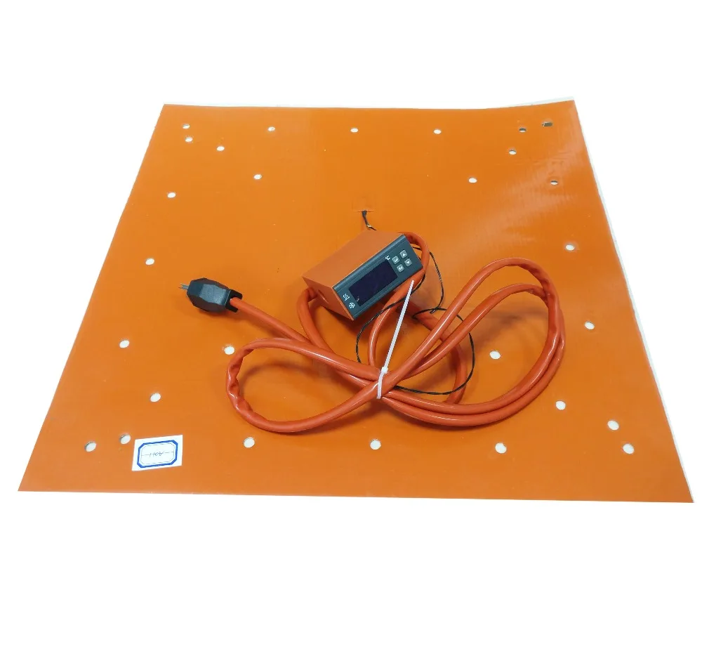 510-510mm Silicon heated bed pad with digital