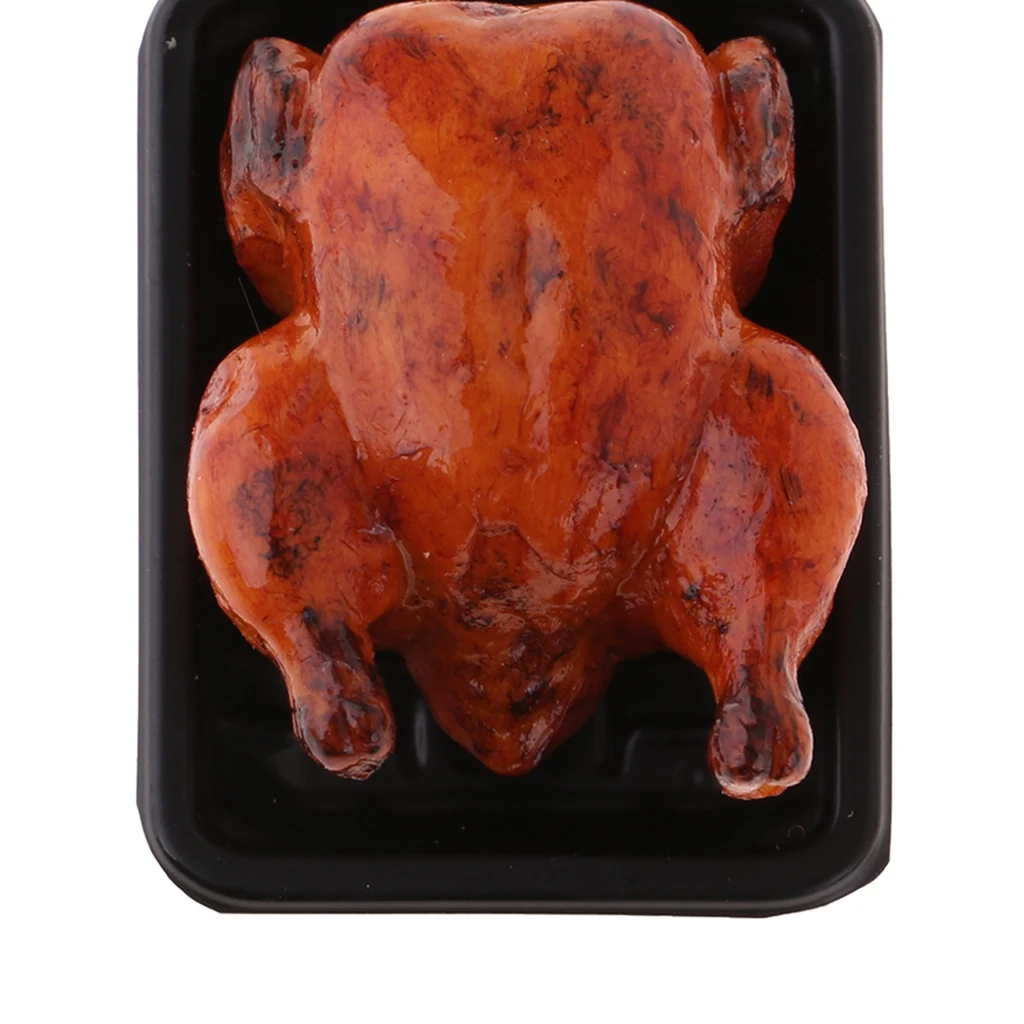 

Handcrafted Food Collectibles 1/12 Miniature Roast Chicken Chinese Cuisine Model For Dollhouse Kitchen Accessory Supermarket Toy