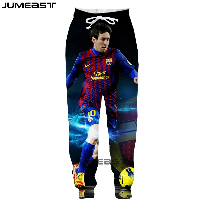 Jumeast бренд для мужчин/женщин 3D принты "Футбол" Звезда Lionel Messi повседневные длинные штаны спортивный пуловер длина спортивные брюки - Цвет: 08