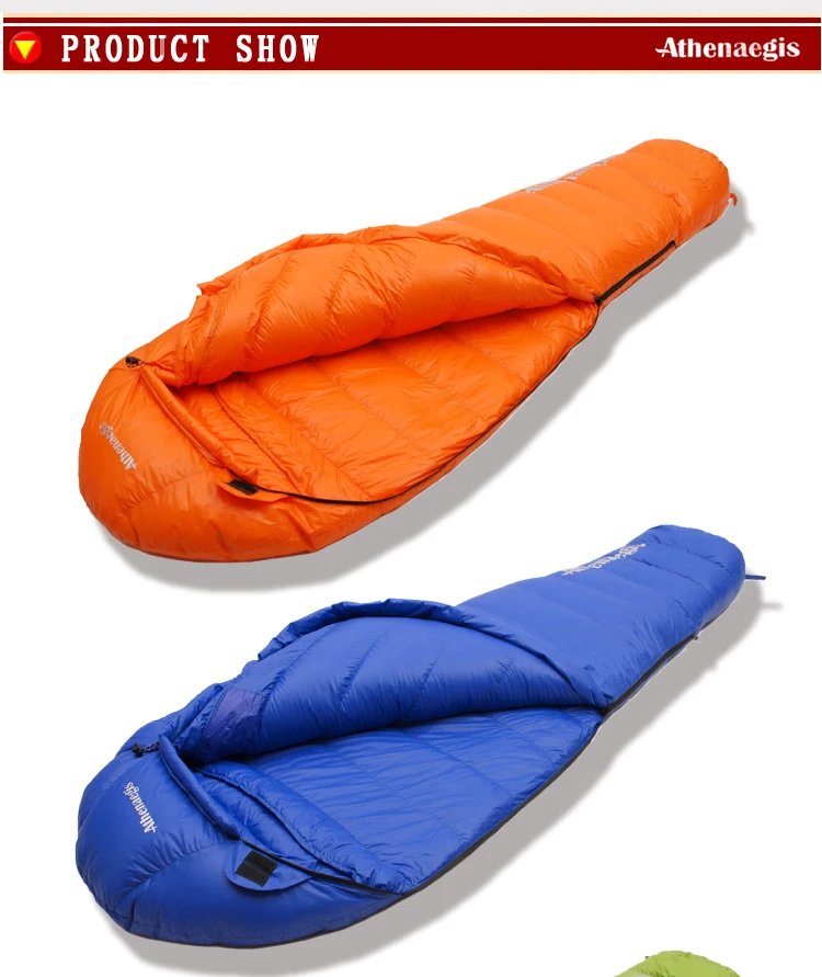 Branco para Baixo de Enchimento 1500g de Ganso Saco de Dormir de Inverno Athenaegis Ultraleves Confortáveis à Prova d' Água Podem Ser Emendados 12 Athenaegis ultraleve confortável impermeável 1500g ganso branco