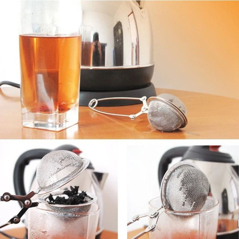 

Kitchen Gadget Sphere Mesh Tea Strainer Stainless Steel Handle Tea Ball Tea Infuser Coffee Herb Spice Filter Diffuser