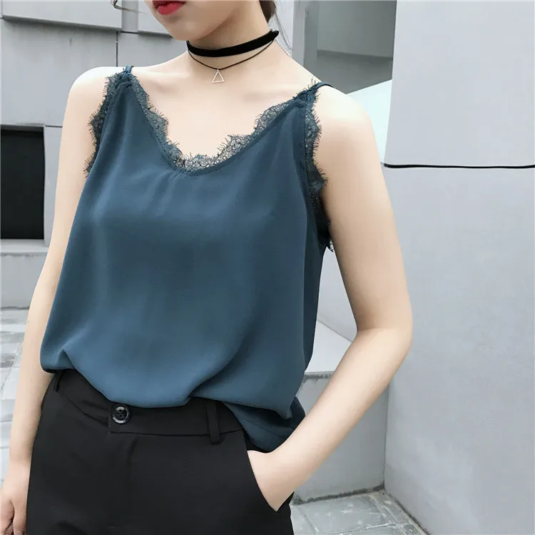 black evening camisole top