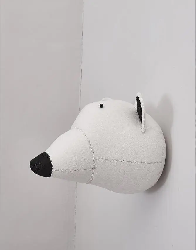 Decoração do Quarto da Menina do Bebê Decoração da Parede de Pelúcia Cabeça Animal Decoração Pendurado Coisas Juguetes Bebes 24 Meses Nacimiento Navidad 3d 11 Material de parede de pelúcia