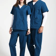 Хирургическая Одежда Профессиональная Медицинская одежда для женщин скраб топы и брюки наборы стоматологическая клиника Спецодежда Одежда салон красоты комбинезоны