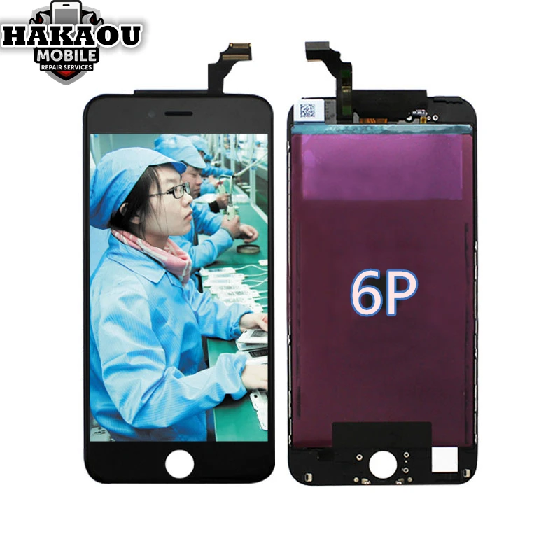 

FFtrends 5 Pcs LCD Display Touch Digitizer Complete Screen with Frame Full Assembly Replacement for iPhone 6 Plus 100% Tested