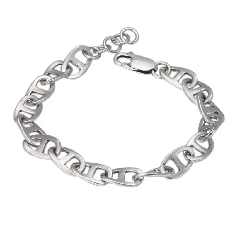 

Pure Silver Sterling 925 Silver Jewelry Fashion Popular Simple Chain Female S925 Bracelet