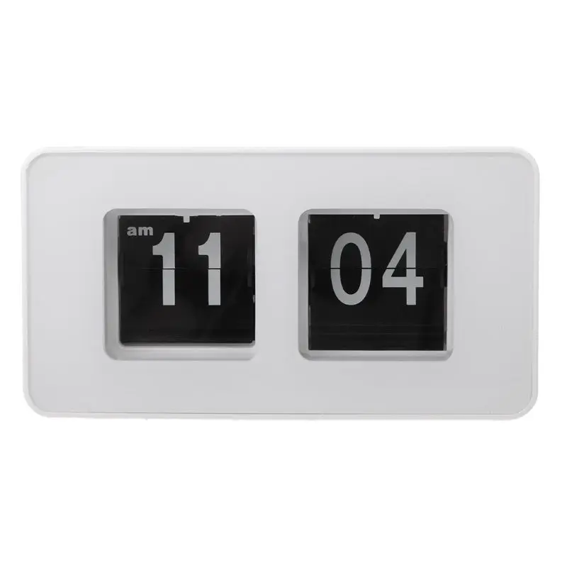

Retro Auto Flip Clock Number Classic Stylish Modern Desk Wall Clock Mar28