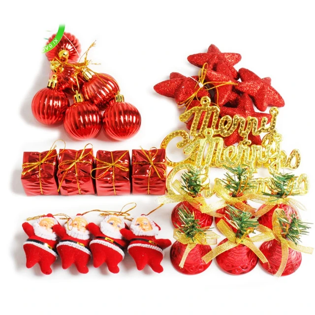 28pcs christmas decor ornaments sets star santa claus bell hanging decor new year wall hanging for - Christmas Decoration Sets 28pcs christmas decor ornaments sets star santa claus bell hanging decor new year wall hanging for - Christmas Decoration Sets