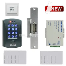 DIYSECUR полный комплект 125 кГц RFID Пароль Клавиатура система контроля доступа комплект безопасности+ Электрический замок удара V2000-C