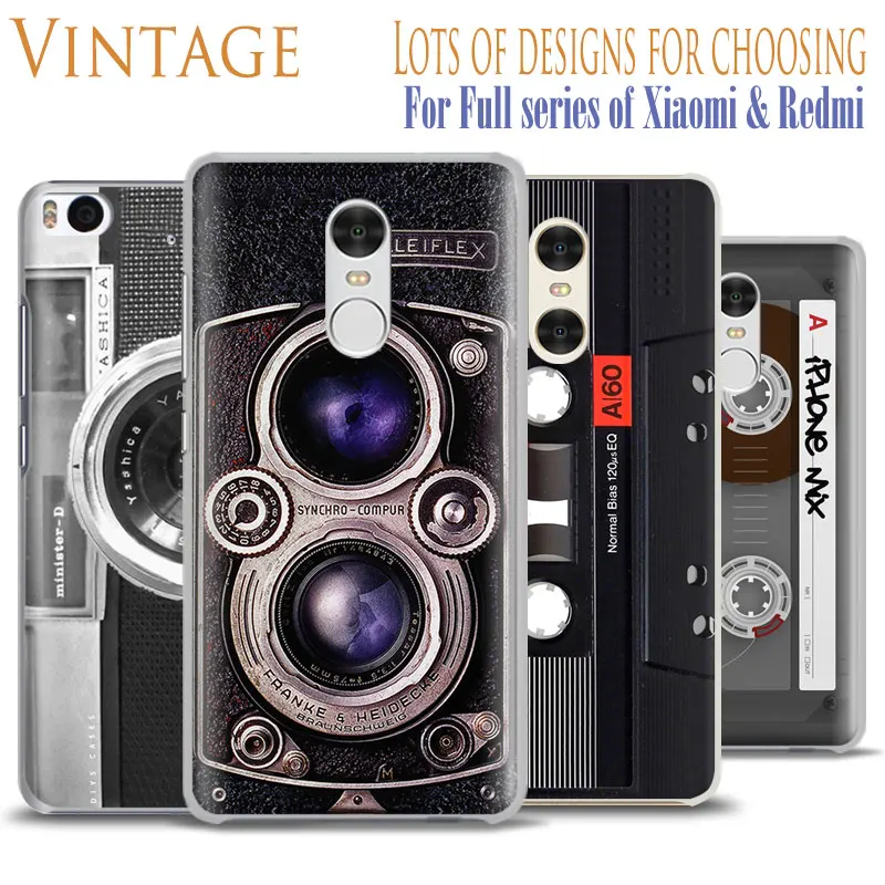 

Nostalgic camera cassette tape phone glass case shell cover for xiaomi mi 5s 6 8 9 se lite max mix 2 2s 3 redmi note 6 7 8 pro
