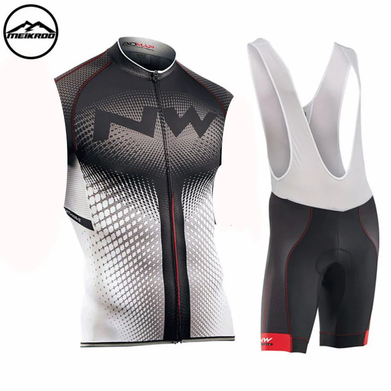 

2018 PRO TEAM NW new Sleeveless Cycling jersey gel bike bib shorts set Ropa Ciclismo mens Summer bicycle wear Maillot Culotte