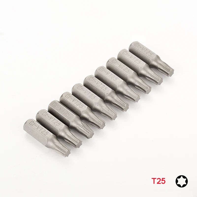 Набор бит отверток Torx 10 или 8 шт. 1/4 шестигранный хвостовик Star T8 T10 T15 T20 T25 T30 T35 T40