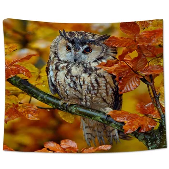 

Autumn Tree Branch Owl Wall Tapestry Home Decoration Bedroom Decor