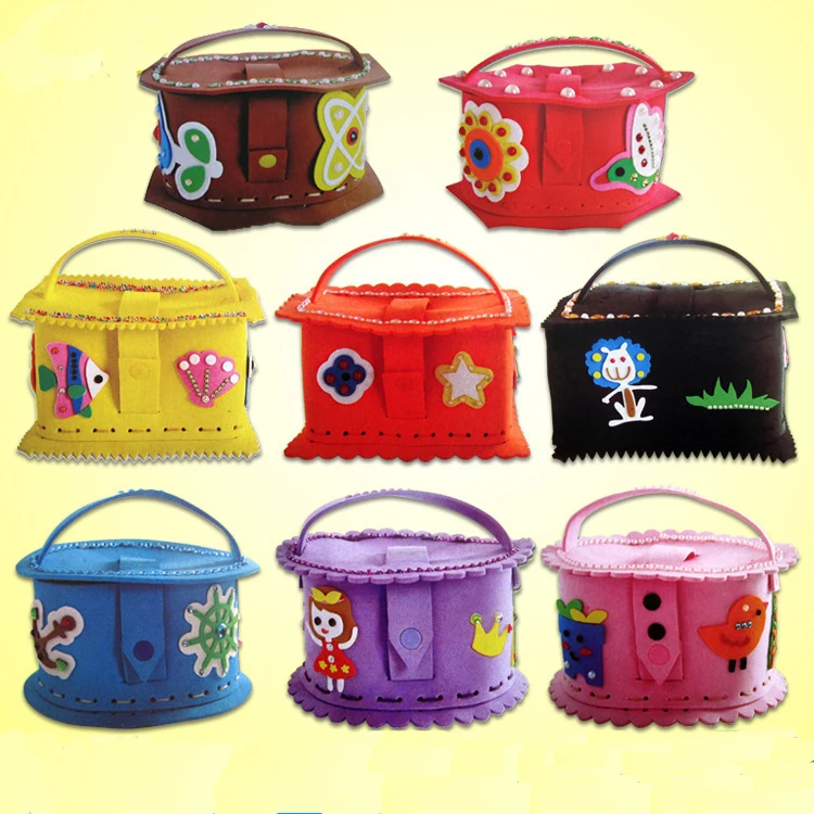 

Child Toy EVA DIY Stickers Kindergarten Toy Material Package Portable Writing Case Children Toy Toys Girl Crafts Kids Craft Kits