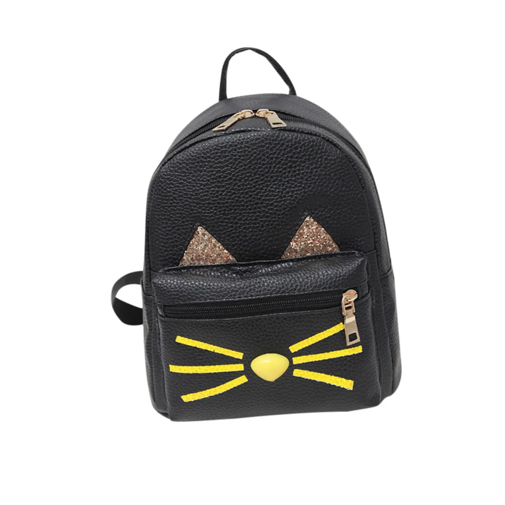 

Fashion Women Shoulder Bag Lovely Cat Leather Backpacks Women School Teenage Girls Travel Laptop Bagpack For Teenage Girls#ZS