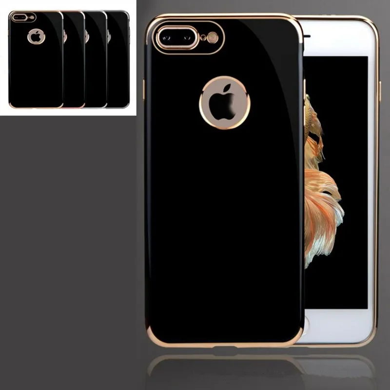 Гальванический ТПУ чехол для телефона iPhone 6 6s Plus пианино черный дизайнерский