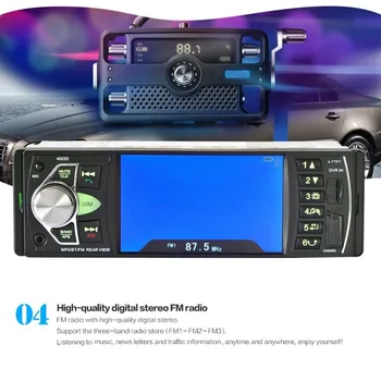 

New with steering wheel control Car MP5 Player TFT Screen Bluetooth Stereo Audio FM Station Auto Video DVD Player with USB Port