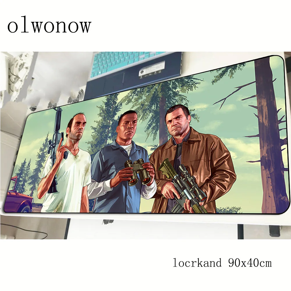 Геймерский коврик для мыши gta V эргономичный 900x400x3 мм офиса|Коврики мышей| |